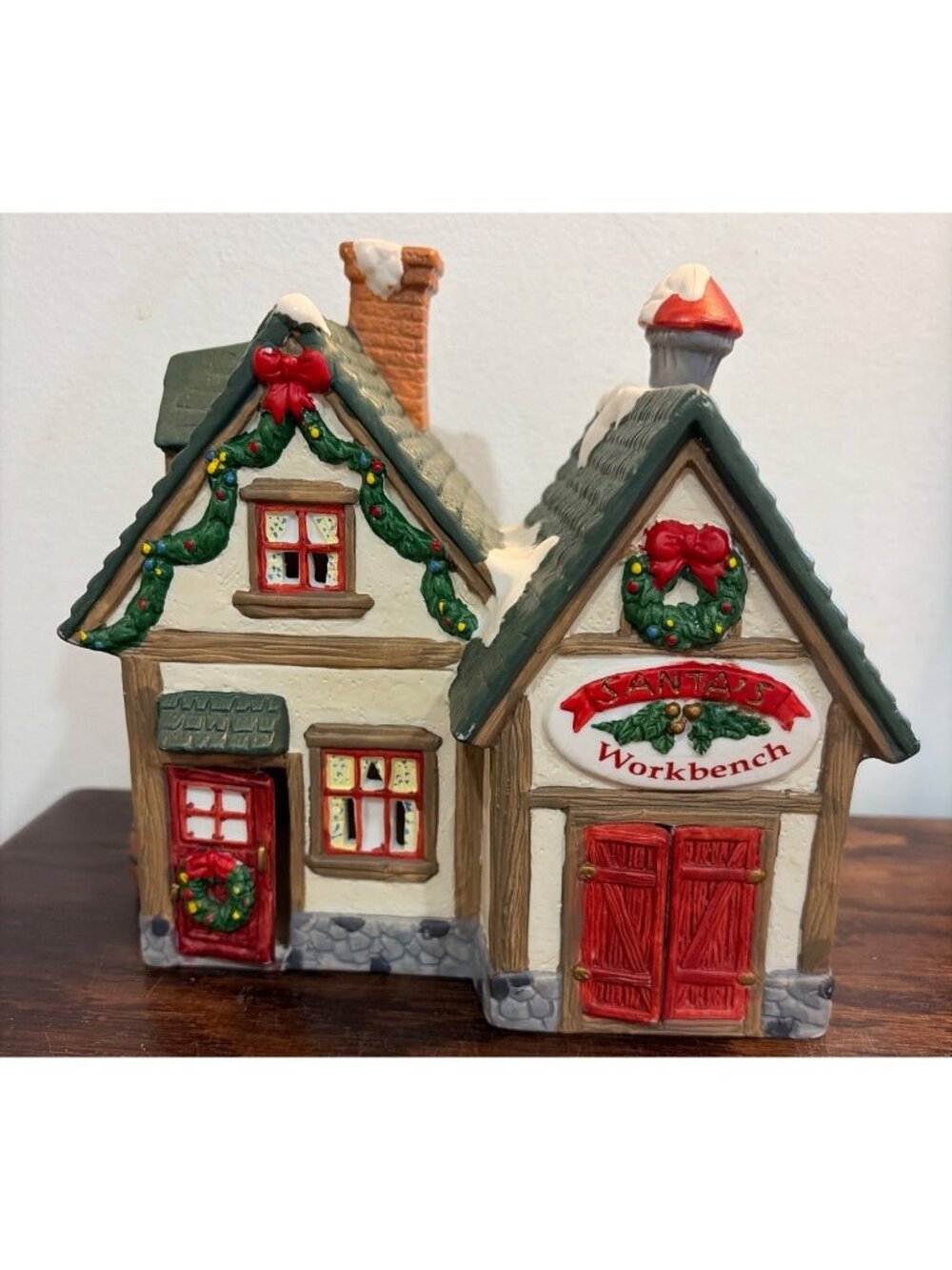 Dickens Keepsake Santas Workshop 1993 Hand-Painted Holiday Village Decoration